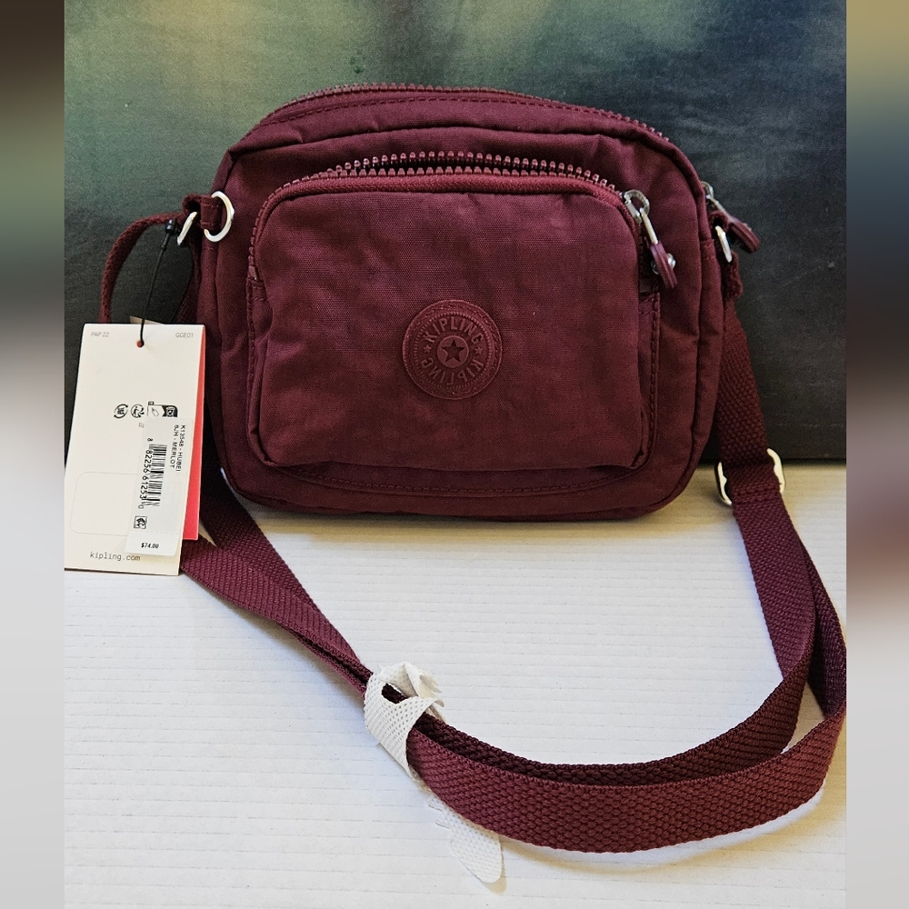 Kipling Burgundy Crossbody Bag NWOT